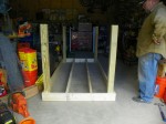 Pre-building the coop foundation and floor joists