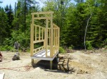 Coop wall frame work complete