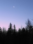 waxing crescent moonset
