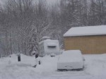 camper in winter