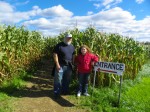 The entrance to the corn maze