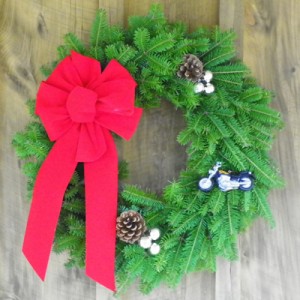 The Biker Christmas Wreath