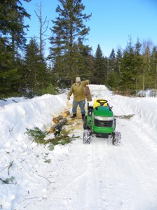 cutting wood