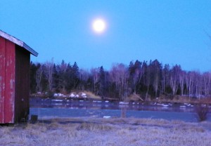 Super moon over the Narraguagus