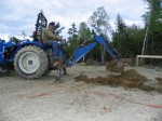 Excavating for the chicken coop