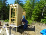 Sheathing the coop with T1-11