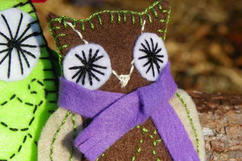 Downeast Thunder Farm Owl Ornaments