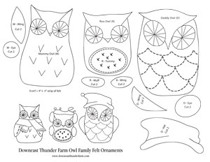 owl felt pattern