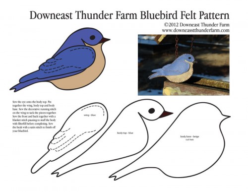 Felt Bluebird Pattern
