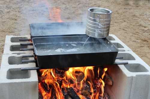 Cooking down the sap