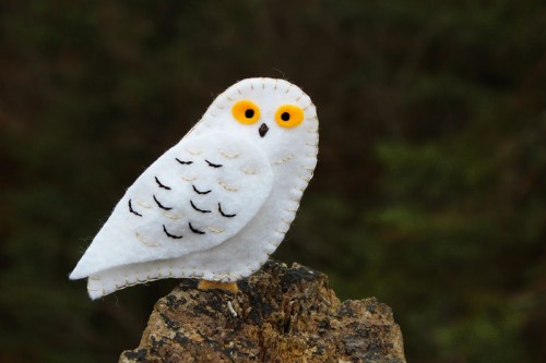 Snowy Owl Felt Ornament