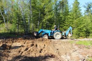 Pond excavation begins