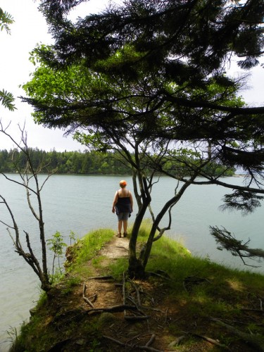 Hannah looking out at Pond Cove