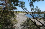Our first view of the beach at Bog Brook Cove