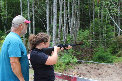 Hannah target shooting