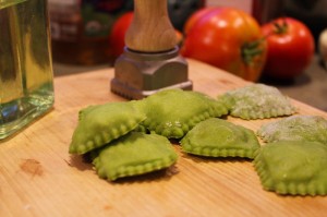 Hannah's spinach ravioli