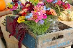 Flowers in a Pepsi crate