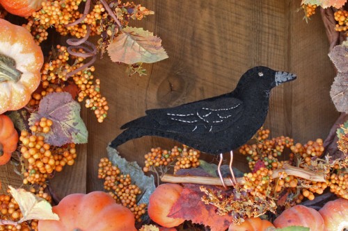Crow Felt Ornament