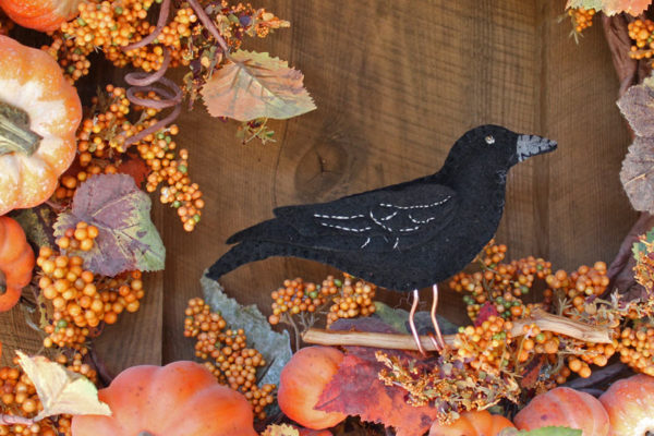 Crow Felt Ornament