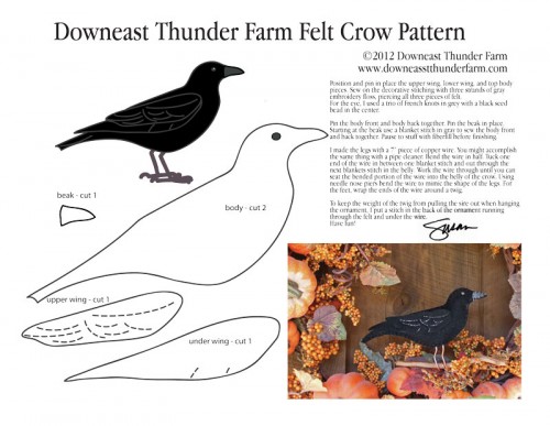 Crow Felt Pattern