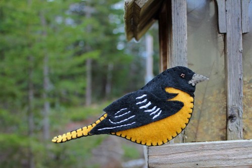 Baltimore Oriole Felt Pattern