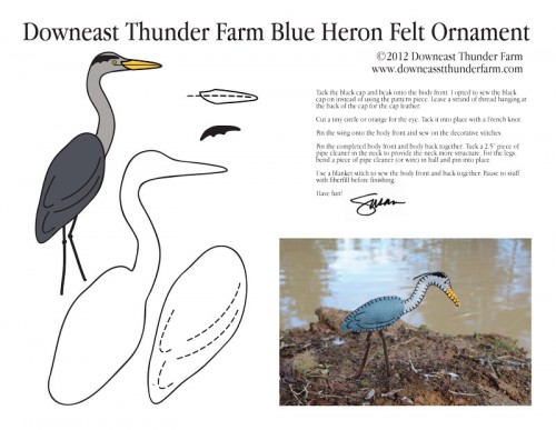 Blue Heron Ornament Pattern