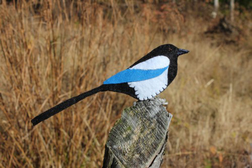 Magpie Felt Ornament