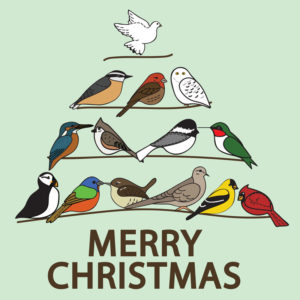 Merry Christmas Bird Tree