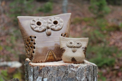 Pottery Owls