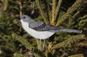 Northern Mockingbird Felt Ornament