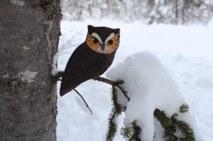 Eastern Screech Owl Felt Ornament