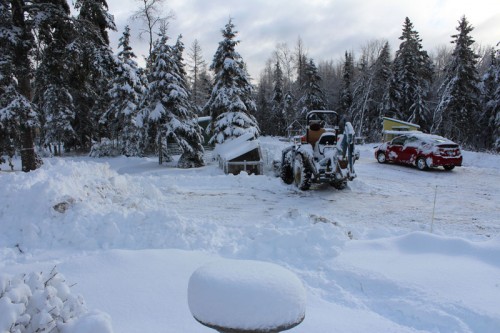 snowy tractor