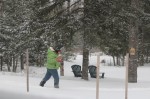 watering critters in a blizzard