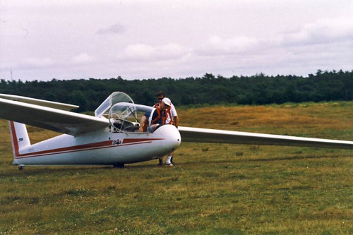 dad with glider on cape cod