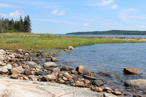 The view across Pigeon Hill Bay.