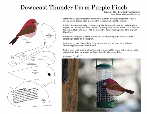 purple finch pattern