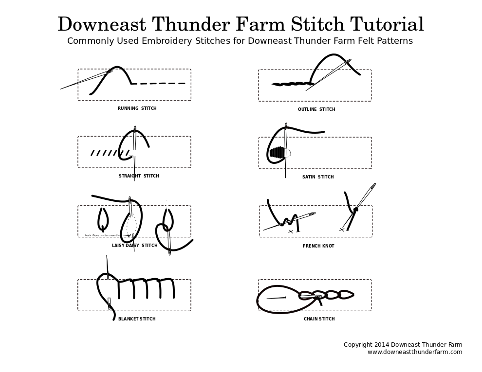 Embroidery Stitch Cheat Sheet