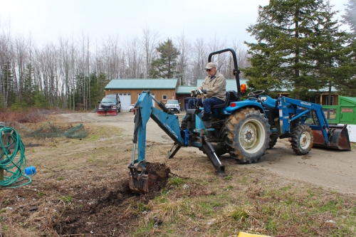 Digging a hole 3' x 6'