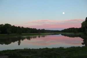 almost super moon over mill river