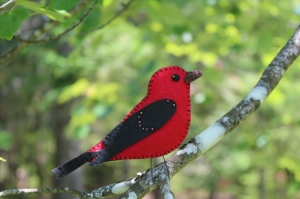 scarlet tanger felt ornament