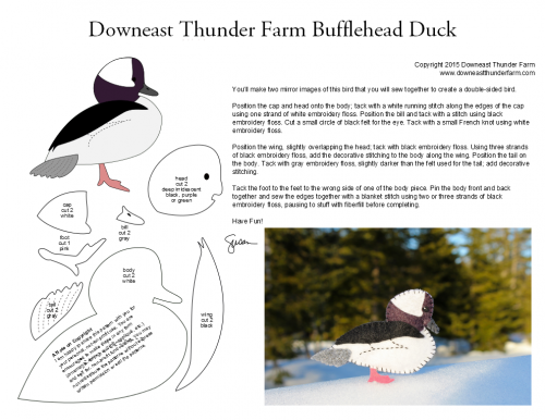 bufflehead duck pattern