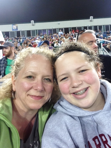 Hannah and Susan at Seadogs Game