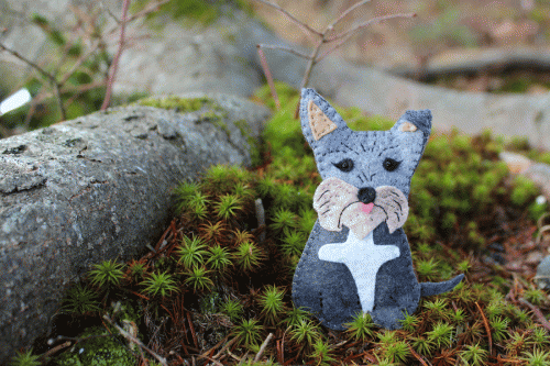 A Yorki Mini Schnauzer Ornament Pattern