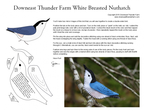 white breasted nuthatch pattern