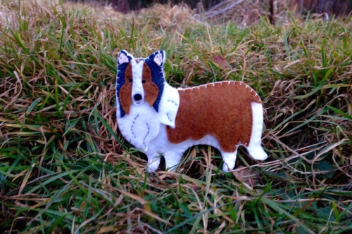 felt sheltie pattern