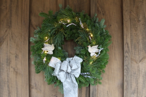 christmas dove wreath