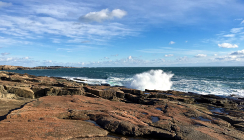 big waves at schoodic