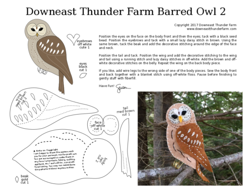 Downeast Thunder Farm Woodland Barred Owl