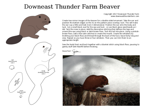 printable beaver pattern