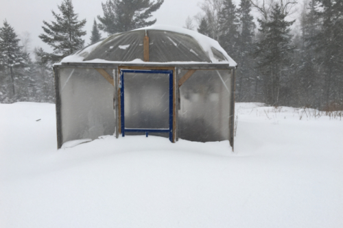 greenhouse in winter